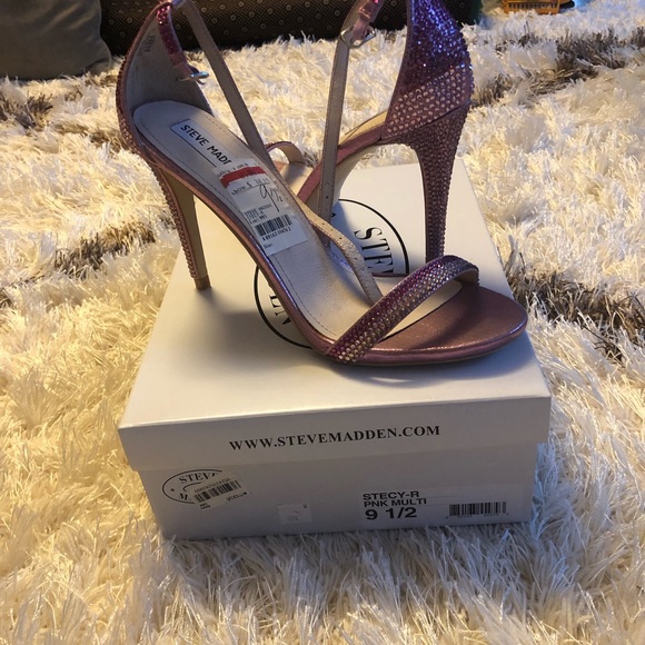 Steve Madden women’s Stecy Rhinstone  Sandals - Picture 2 of 5